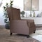 Flash Furniture Prescott Traditional Style Slim Push Back Recliner Chair-Wingback, Brown Polyester, Accent Nail Trim BO-BS7002-1-BR-GG - alternate 8